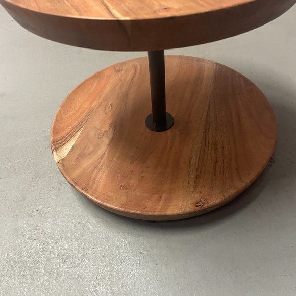 Two-Tiered Iron & Wood Countertop Fruit Stand - Picture 4 of 5